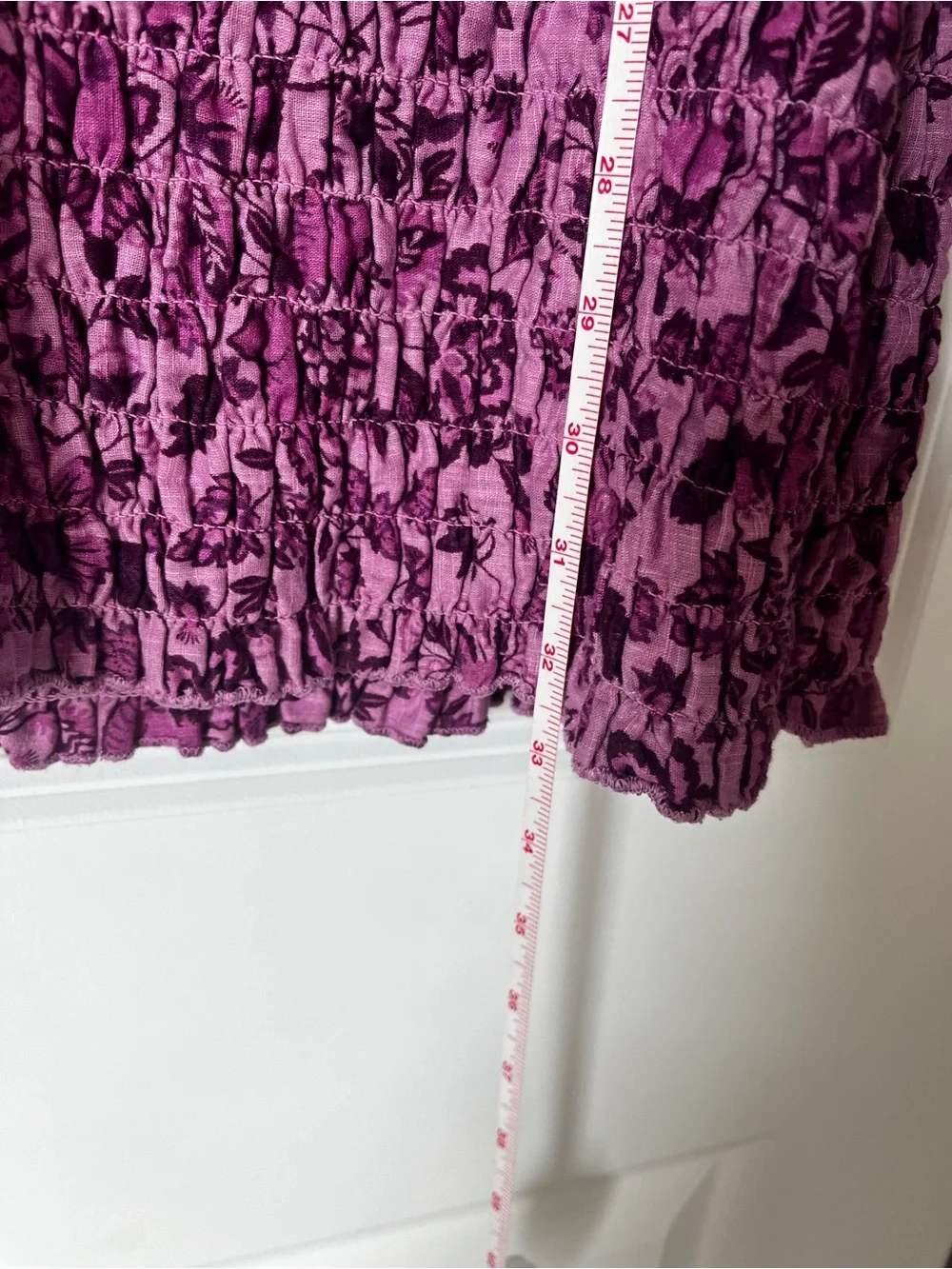 Free People Pink Purple Floral Smock it to Me